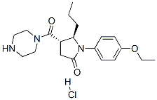 CAS 登录号：38124-08-2， (4S,5R)-1-(4-乙氧基苯基)-4-(哌嗪-1-羰基)-5-丙基吡咯烷-2-酮盐酸盐
