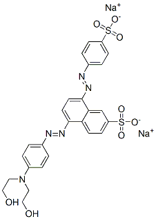 CAS#: 38124-99-1, 5-[2-[4-[Bis(2-Hydroxyethyl)Amino]Phenyl]Diazenyl]-8-[2-(4-Sulfophenyl)Diazenyl]-2-Naphthalenesulfonicacid Sodium Salt
