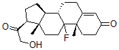 CAS 登录号：3820-06-2， (8S,10S,13S,14S,17S)-9-氟-17-(2-羟基乙酰基)-10,13-二甲基-2,6,7,8,11,12,14,15,16,17-十氢-1H-环戊二烯并[a]菲-3-酮