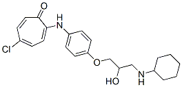 CAS#: 38767-97-4, 5-Chloro-2-[[4-[3-(Cyclohexylamino)-2-Hydroxypropoxy]Phenyl]Amino]Cyclohepta-2,4,6-Trien-1-One