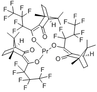 CAS#: 38832-94-9, Praseodymium tris[(1E)-2,2,3,3,4,4,4-heptafluoro-1-(4,7,7-trimethyl-3-oxobicyclo[2.2.1]hept-2-ylidene)-1-butanolate]