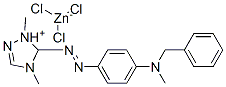 CAS#: 38845-47-5, 5-((4-(Benzylmethylamino)phenyl)azo)-1,4-dimethyl-1H-1,2,4-triazolium trichlorozincate