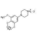 CAS 登录号：38869-07-7， 4-(3,4,5-三甲氧基苯基)哌嗪-1-鎓氯化物