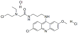CAS 登录号：38915-22-9， 2-(2-氯乙基-乙基氨基)-N-[3-[(6-氯-2-甲氧基吖啶-9-基)氨基]丙基]乙酰胺二盐酸盐