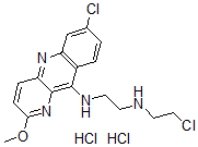 CAS 登录号：38915-24-1， N'-(2-氯乙基)-N-(7-氯-2-甲氧基吡啶并[3,2-b]喹啉-10-基)乙烷-1,2-二胺二盐酸盐