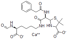 CAS 登录号：38956-82-0， 钙2-[(1R)-2-[[(5S)-5-甲酰氨基-6-氧代-6-氧代己基]氨基]-2-氧代-1-[(2-苯基乙酰基)氨基]乙基]-5,5-二甲基-1,3-噻唑烷-4-羧酸酯