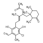 CAS#: 38965-84-3, (3E)-5-(3-Chloro-5-Formyl-2,6-Dihydroxy-4-Methylphenyl)-3-Methyl-1-(1,2,6-Trimethyl-3-Oxocyclohexyl)-3-Penten-2-Yl Acetate