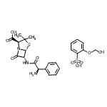 CAS#: 39050-96-9, (2S,5R,6R)-6-{[(2R)-2-Amino-2-Phenylacetyl]Amino}-3,3-Dimethyl-7-Oxo-4-Thia-1-Azabicyclo[3.2.0]Heptane-2-Carboxylic Acid - 2-(Hydroxymethoxy)Benzenesulfonic Acid (1:1)