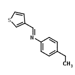 CAS 登录号：391609-58-8， (E)-N-(4-乙基苯基)-1-(3-噻吩基)甲亚胺