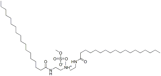 CAS 登录号：40196-09-6， 甲基二(2-硬脂酰胺基乙基)铵硫酸甲酯盐
