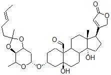 CAS#: 40279-51-4, 3b-[[3-O,4-O-(1-Methyl-4-Hexenylidene)-2,6-Dideoxy-beta-D-Ribo-Hexopyranosyl]Oxy]-5,14-Dihydroxy-19-Oxo-5b-Card-20(22)-Enolide