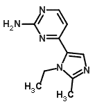 CAS 登录号：403792-92-7， 4-(1-乙基-2-甲基-1H-咪唑-5-基)-2-嘧啶胺