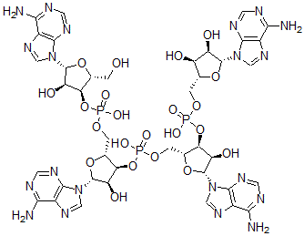 CAS 登录号：4042-12-0， 腺苷酰-(3'-5')-腺苷酰-(3'-5')-腺苷酰-(3'-5')-腺苷