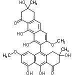 CAS#: 40501-61-9, 1,2',5',6,9,10'-Hexahydroxy-3,7'-Dimethoxy-2',6-Dimethyl-2',3',6,7-Tetrahydro-2,9'-Bianthracene-4',8(1'H,5H)-Dione