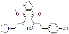 CAS#: 40681-00-3, 4,7-Dimethoxy-alpha-[2-(4-Hydroxyphenyl)Ethyl]-6-[2-(1-Pyrrolidinyl)Ethoxy]-5-Benzofuranmethanol