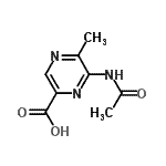 CAS 登录号：408533-72-2， 6-乙酰氨基-5-甲基-2-吡嗪羧酸
