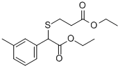 CAS 登录号：41022-29-1， 3-(2-乙氧基-2-氧代-1-间甲苯基乙硫基)丙酸乙酯