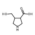 CAS#: 412320-71-9, 4-(Hydroxymethyl)-3-Pyrrolidinecarboxylic Acid
