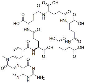 CAS#: 41432-72-8, (2S)-2-[[(4S)-4-[[(4S)-4-[[(4S)-4-[[(4S)-4-[[4-[(2-Amino-4-Oxo-1H-Pteridin-6-Yl)Methyl-Formyl-Amino]Benzoyl]Amino]-4-Carboxy-Butanoyl]Amino]-4-Carboxy-Butanoyl]Amino]-4-Carboxy-Butanoyl]Amino]-4-Carboxy-Butanoyl]Amino]Pentanedioic Acid
