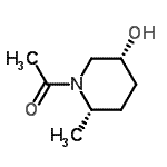 CAS#: 41869-12-9, 1-[(2S,5R)-5-Hydroxy-2-Methyl-1-Piperidinyl]Ethanone
