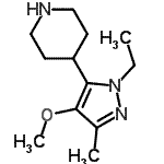 CAS#: 419571-67-8, 4-(1-Ethyl-4-Methoxy-3-Methyl-1H-Pyrazol-5-Yl)Piperidine
