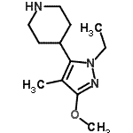 CAS#: 419571-72-5, 4-(1-Ethyl-3-Methoxy-4-Methyl-1H-Pyrazol-5-Yl)Piperidine