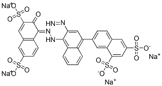 CAS 登录号：4197-00-6， (4Z)-4-[[4-(6,8-二磺酸萘-2-基)偶氮萘-1-基]异二氮烯]-3-氧代-萘-2,7-二磺酸四钠