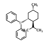 CAS 登录号：43077-31-2， [(1R,2S,5R)-2-异丙基-5-甲基环己基](二苯基)膦