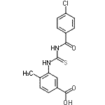 CAS 登录号：433698-94-3， 3-{[(4-氯苯甲酰基)硫代氨基甲酰]氨基}-4-甲基苯甲酸