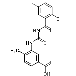 CAS 登录号：433953-08-3， 3-{[(2-氯-5-碘苯甲酰基)硫代氨基甲酰]氨基}-4-甲基苯甲酸