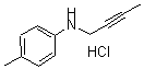 CAS 登录号：435345-29-2， N-2-丁炔-1-基-4-甲基-苯胺盐酸盐