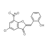 CAS 登录号：438625-27-5， (2Z)-5-氯-2-(2-羟基苄亚基)-7-硝基-1-苯并呋喃-3(2H)-酮