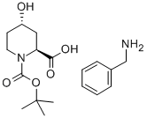 CAS 登录号：441044-14-0， (2S,4S)-N-叔丁氧羰基-4-羟基哌啶-2-羧酸苄胺盐