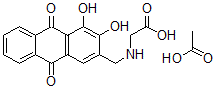 CAS 登录号：455303-00-1， 2-[羧甲基-[(3,4-二羟基-9,10-二氧代-蒽-2-基)甲基]铵基]乙酸盐