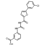 CAS 登录号：461407-75-0， 3-({[5-(3-氯苯基)-2-糠酰]硫代氨基甲酰}氨基)苯甲酸
