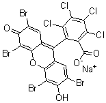 CAS#: 4618-23-9, 2,3,4,5-Tetrachloro-6-(2,4,5,7-tetrabromo-3-hydroxy-6-oxoxanthen-9-yl)benzoic acid sodium salt