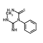 CAS 登录号：46253-80-9， 1-(N-甲基甲脒基)-1-苯基硫脲