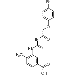 CAS#: 462602-14-8, 3-({[(4-Bromophenoxy)Acetyl]Carbamothioyl}Amino)-4-Methylbenzoic Acid