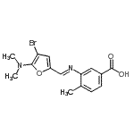 CAS#: 470682-70-3, 3-[(E)-{[4-Bromo-5-(Dimethylamino)-2-Furyl]Methylene}Amino]-4-Methylbenzoic Acid