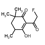 CAS 登录号：474942-29-5， 2-(氟乙酰基)-3-羟基-4,6,6-三甲基-2-环己烯-1-酮