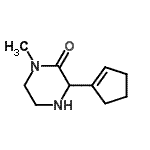 CAS 登录号：476364-40-6， 3-(1-环戊烯-1-基)-1-甲基-2-哌嗪酮