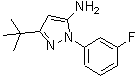 CAS 登录号：476637-06-6， 5-叔丁基-2-(3-氟苯基)吡唑-3-胺