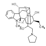 CAS#: 47719-73-3, (16xi,17R,21alpha)-17,21-Dihydroxy-4-[2-hydroxy-3-(1-pyrrolidinyl)propyl]ajmalan-4-ium