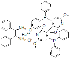 CAS 登录号：478308-91-7， 二氯[(R)-(+)-2,2',6,6'-四甲氧基-4,4'-二(二苯基膦基)-3, 3'-联吡啶][(1R,2R)-(+)-1,2-二苯基乙二胺]钌(II)