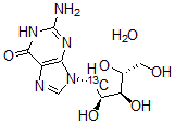CAS 登录号：478511-32-9， 鸟苷-1'-13C 单水合物