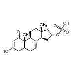 CAS 登录号：4873-65-8， (16alpha)-3-羟基-1-氧代雄甾-2-烯-16-基氢硫酸盐