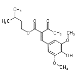 CAS#: 491851-36-6, 3-Methylbutyl (2E)-2-(4-Hydroxy-3,5-Dimethoxybenzylidene)-3-Oxobutanoate