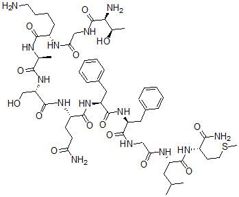 CAS#: 491851-53-7, L-Threonylglycyl-L-Lysyl-L-Alanyl-L-Seryl-L-Glutaminyl-L-Phenylalanyl-L-Phenylalanylglycyl-L-Leucyl-L-Methioninamide