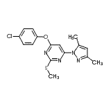 CAS 登录号：495401-90-6， 4-(4-氯苯氧基)-6-(3,5-二甲基-1H-吡唑-1-基)-2-(甲硫基)嘧啶