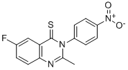 CAS 登录号：49579-50-2， 6-氟-2-甲基-3-(4-硝基苯基)-4(3H)-喹唑啉硫酮